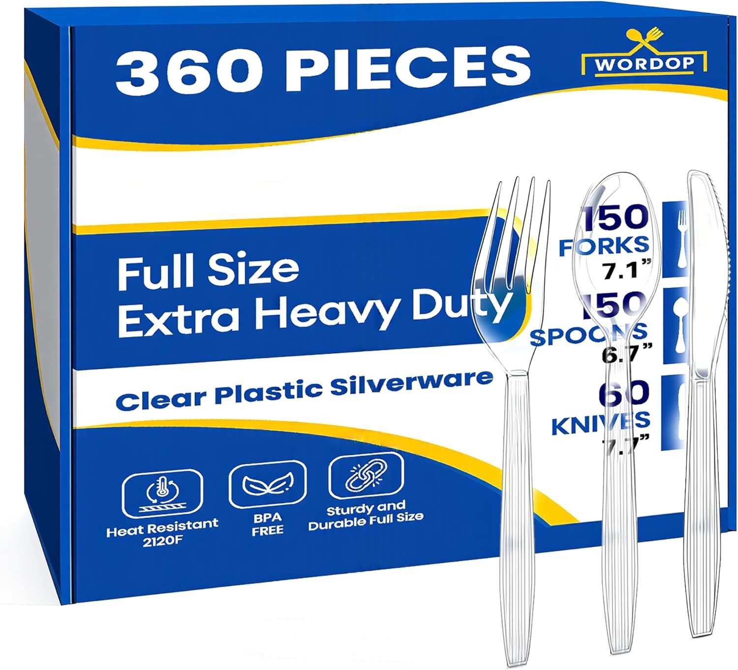 Extra Heavy Duty Plastic Sierware Set – Heat Resistant &