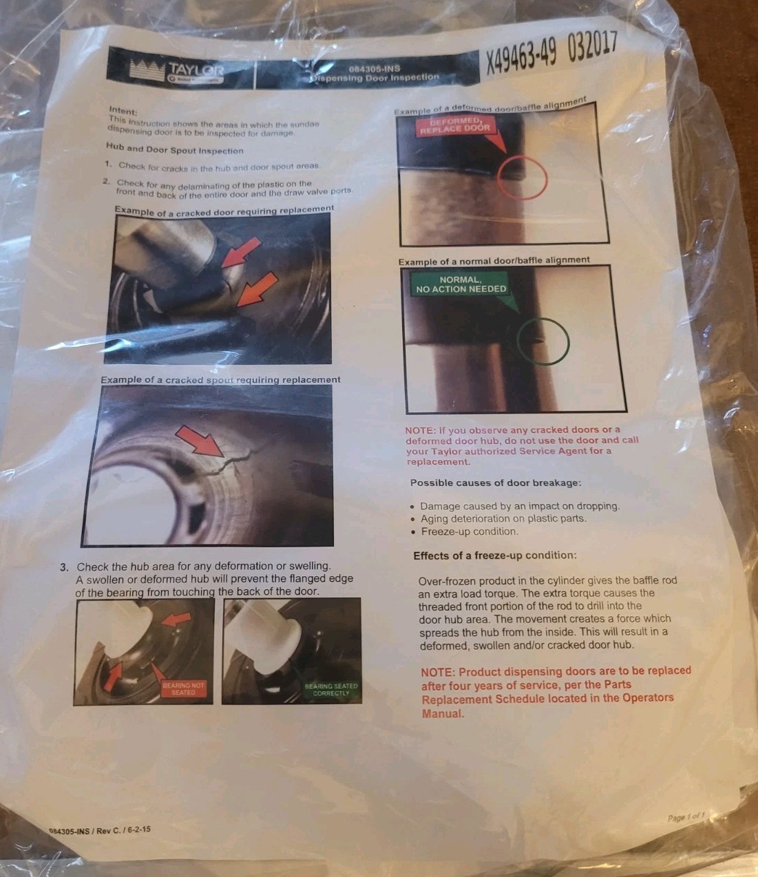 Taylor Ice Creme Soft Serve Tune-Up Kit X49463-49