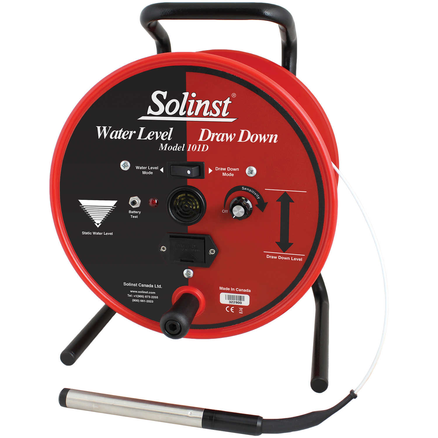 Solinst Model 101D WL Draw Down Water Level Meter P7/LM3 100´