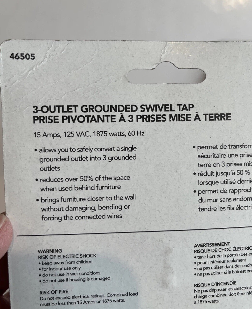 3 Outlet Lateral Swivel Grounded Wall Adapter Tap Globe Lot of 2 NIB New