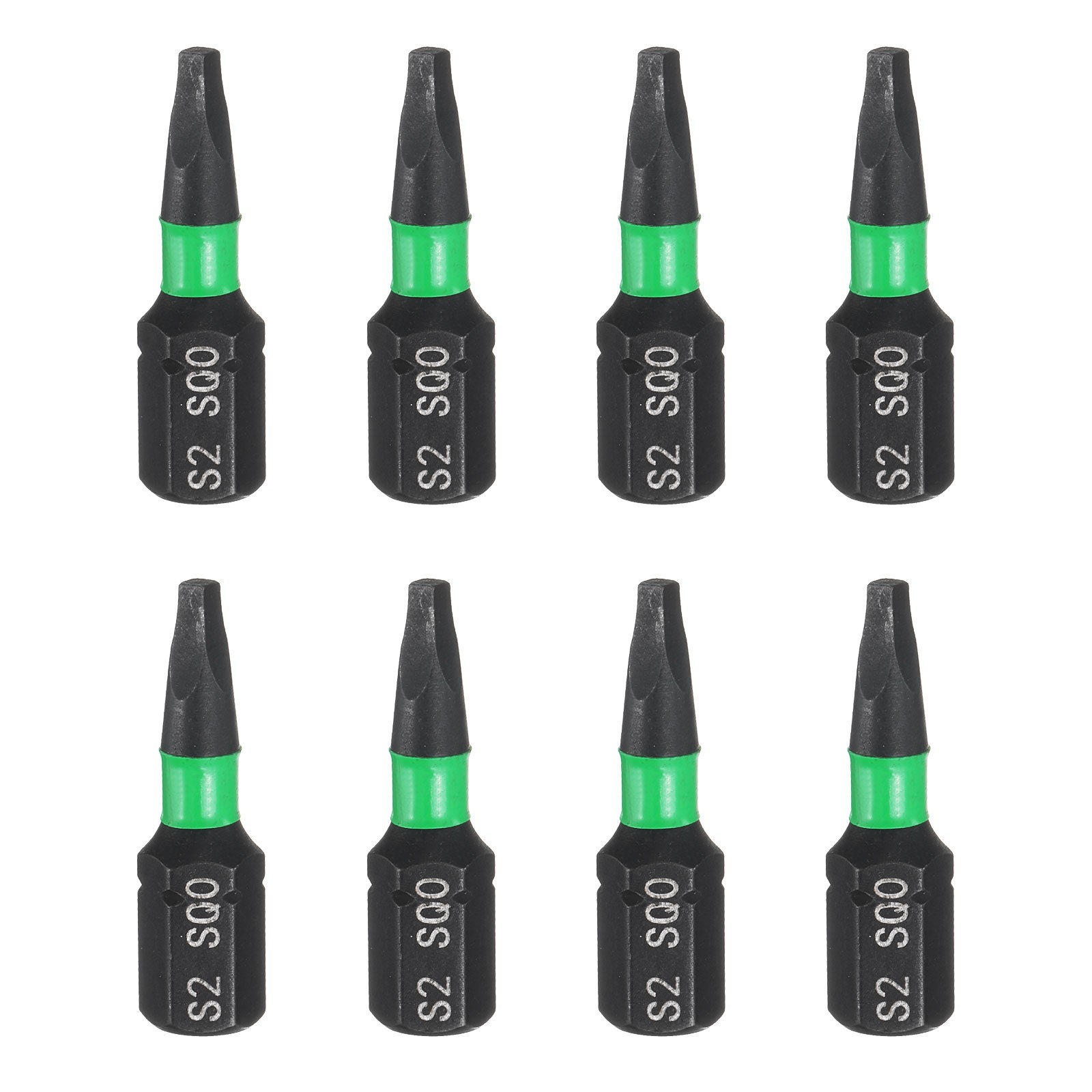 8pcs SQ0 Magnetic Square Screwdriver Bit 1/4" Hex Shank Industrial Bits
