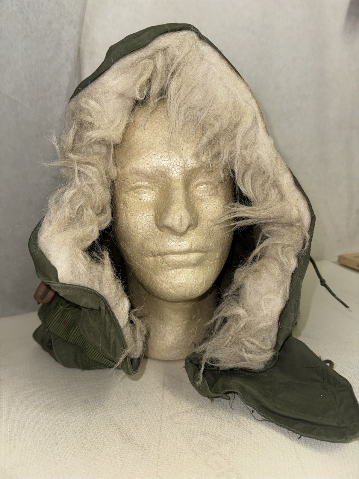 Vintage Extreme Cold Weather Fishtail Parka HOOD with Synthetic Fur Ruff OG-107