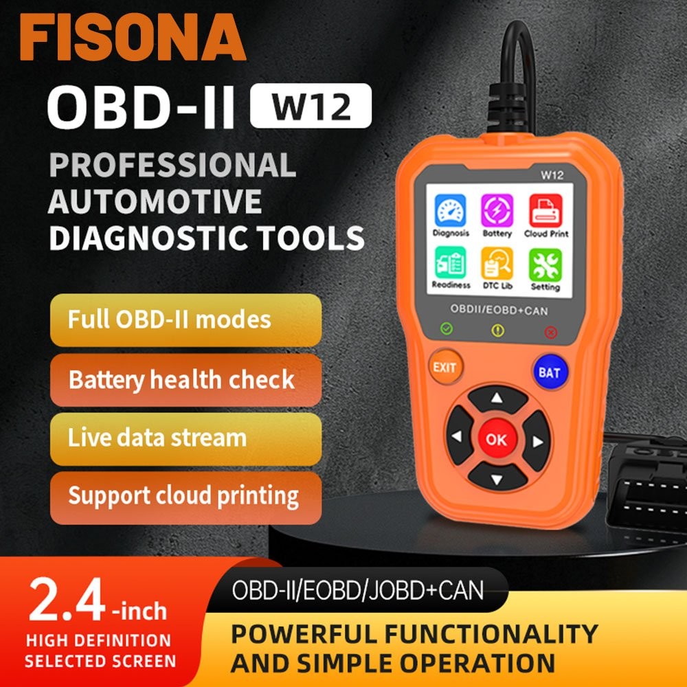 FISONA W12 5600 OBD2 Scanner ABS EPB Code Reader All System Diagnostic Tool