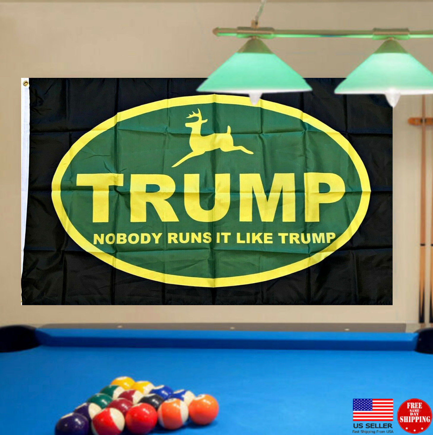 Nobody Runs it Like Trump 3x5 Flag Donald 2024 Vance MAGA 45 President 47 USA