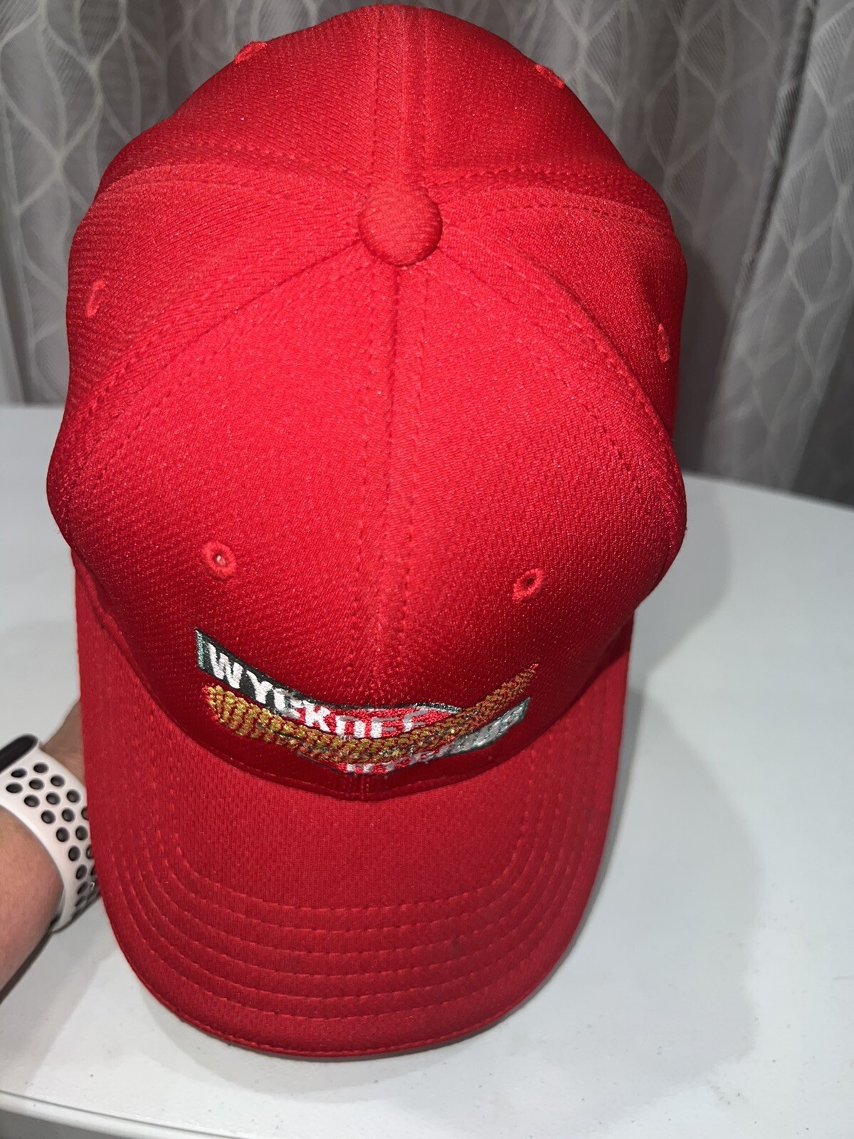 Wyckoff Hybrid Corn Red with Embroidered Corn OTTO Hat Cap Hook Loop EUC