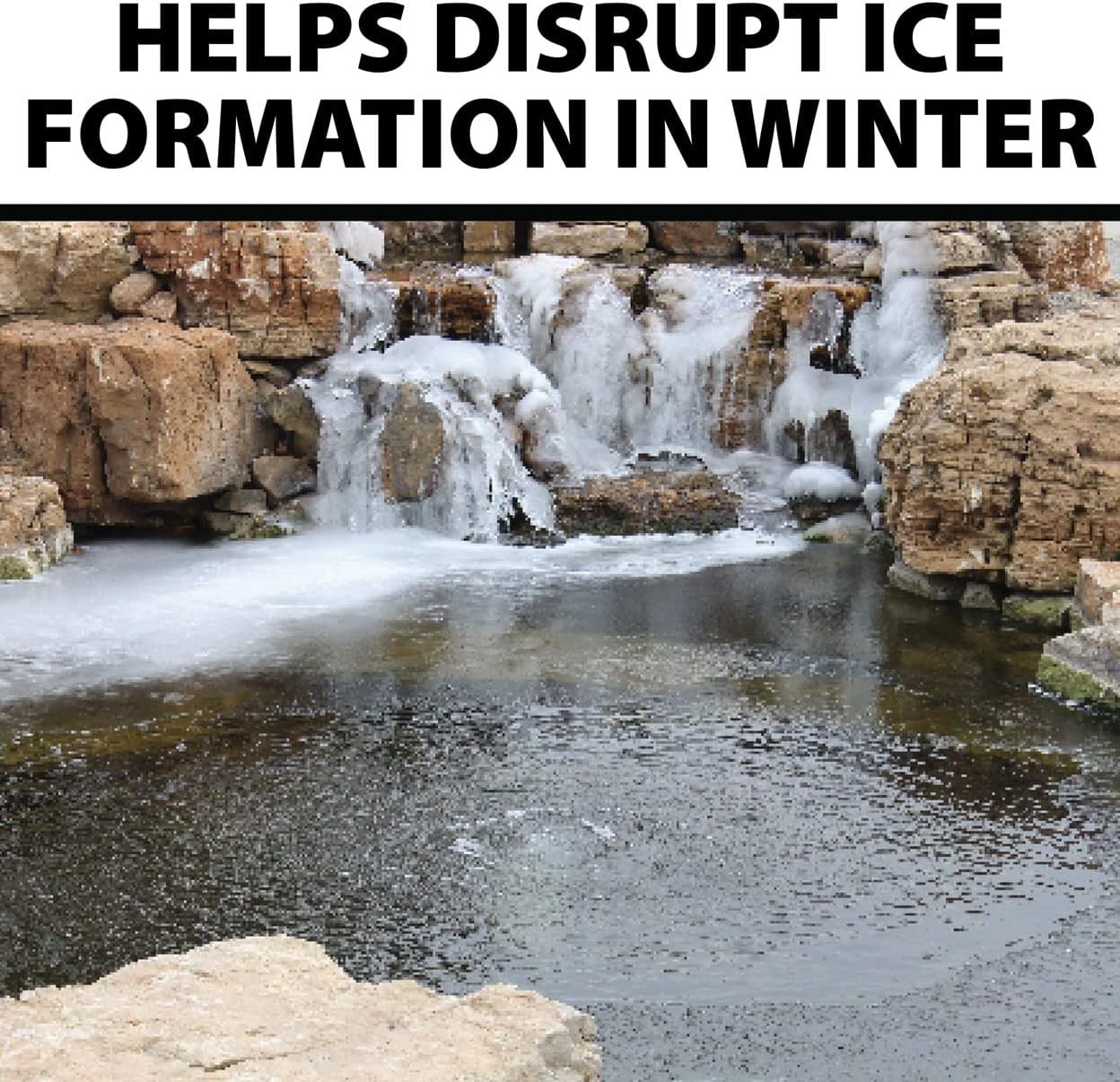 PondAir 2 Aeration System - Improves Water Clarity with Optional Faux Rock Cover