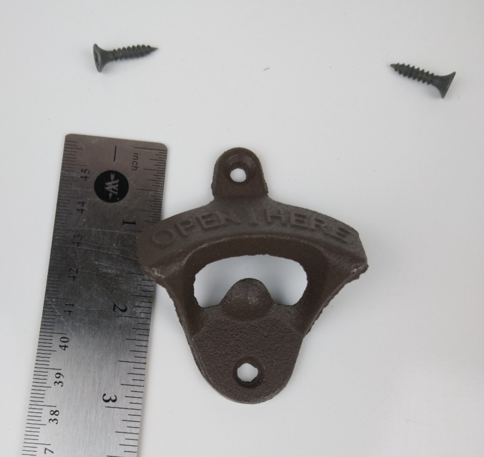 Cast Iron Wall Mounted Bottle Opener OPEN HERE ~ NEW