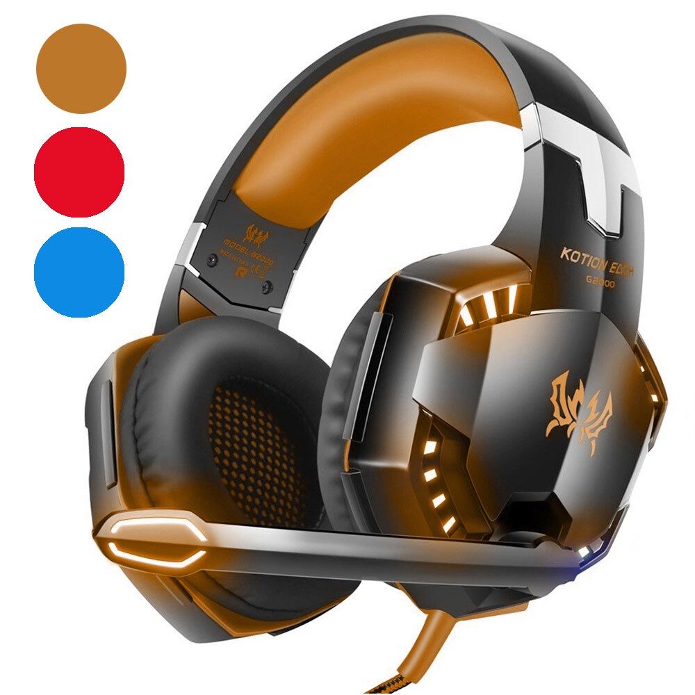 3.5mm Pro Gaming Headset Mic Headphones Stereo Bass Surround For PC PS4 Xbox One