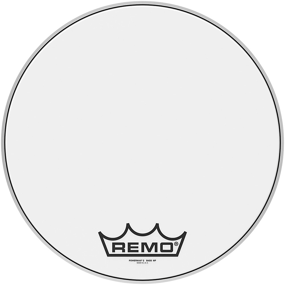 Remo Powermax 2 Ultra White Crimplock Bass Drum Head 18 in.