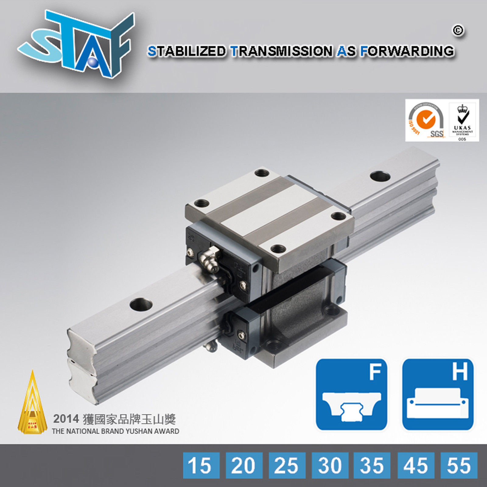 STAF BGXH25FL-N-Z1 25 Type Block with Flange 25mm (Block Only)