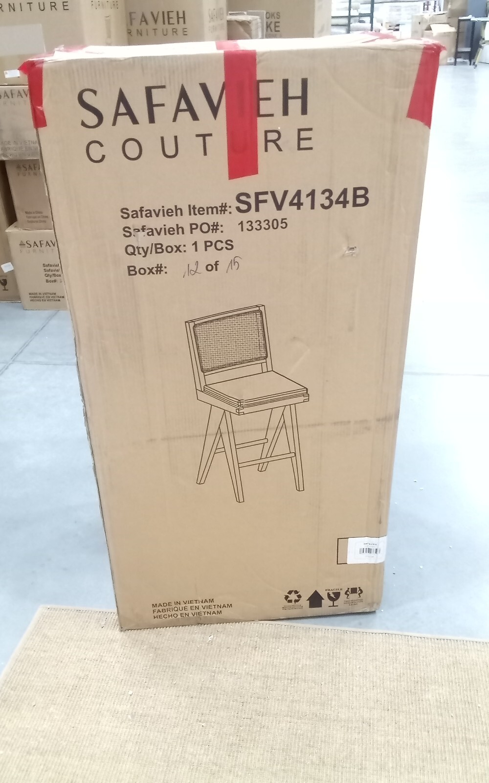 Safavieh COLETTE RATTAN BARSTOOL, Reduced Price 2172725927 SFV4134B