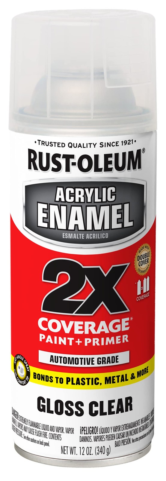 Rust-oleum Automotive Acrylic Enamel Gloss Clear 12Oz All-in-one Paint And Pr...