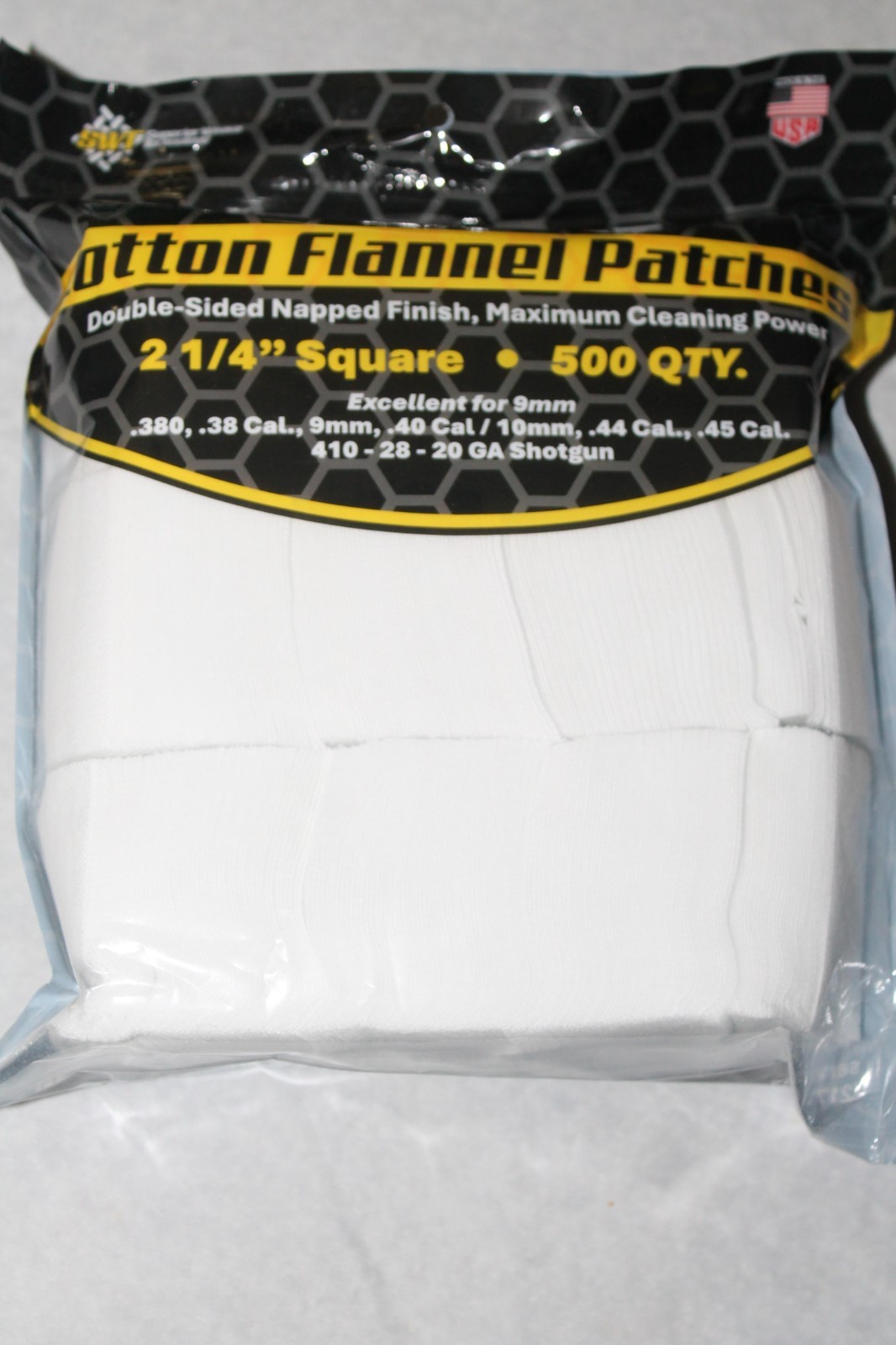Pro Shot Cotton Cleaning Patches 2 1/4 " SQ 38 9mm 40 45 250 Count $4 shipping