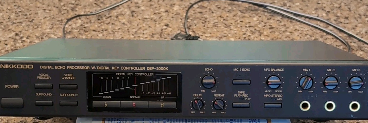 Nikkodo DEP-2000K Digital Echo/Key Processor 1U Rack 2CH RCA 1/4" Black