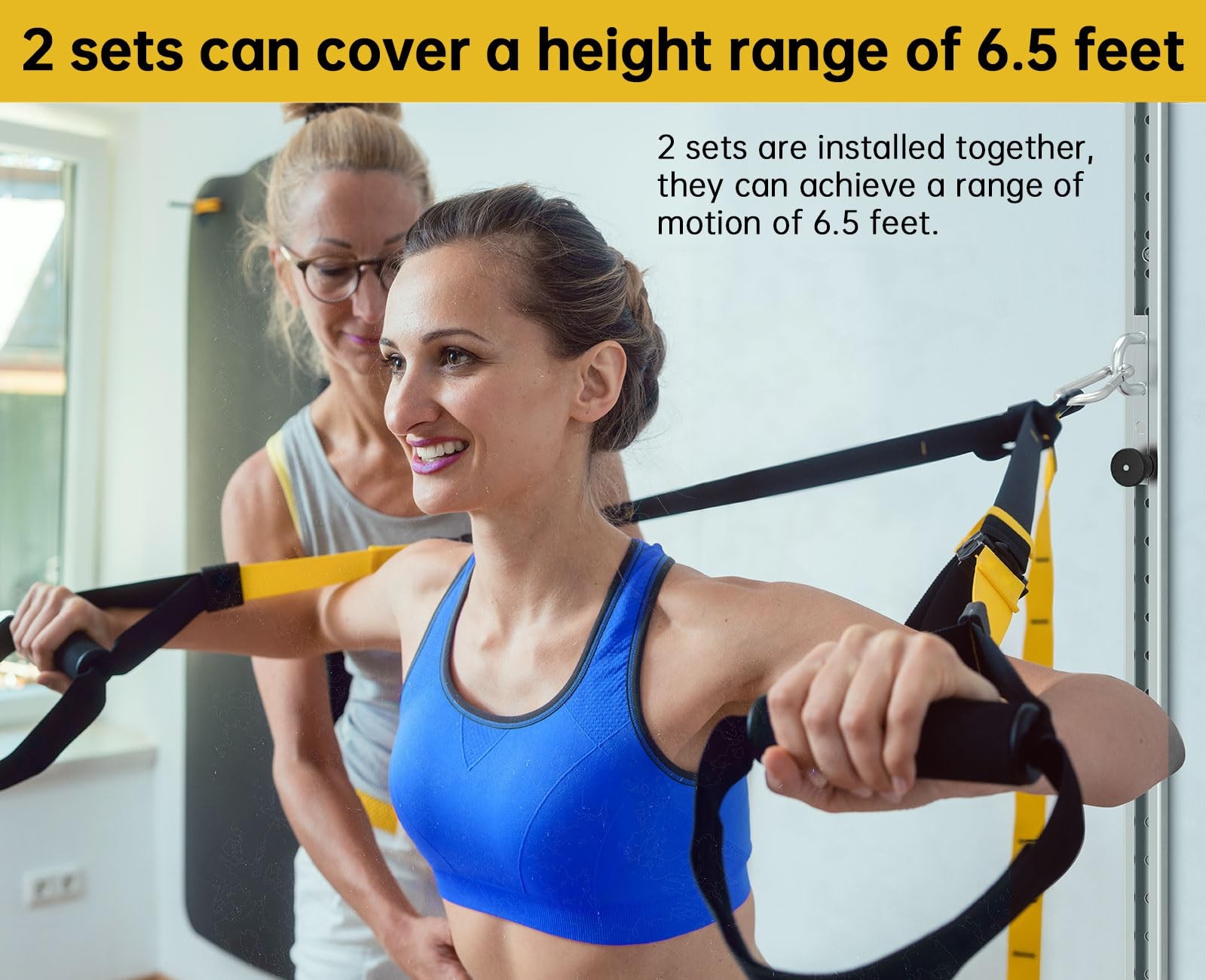 Professional 80" Adjustable Wall Anchor for Resistance Bands - Ultimate Home ...
