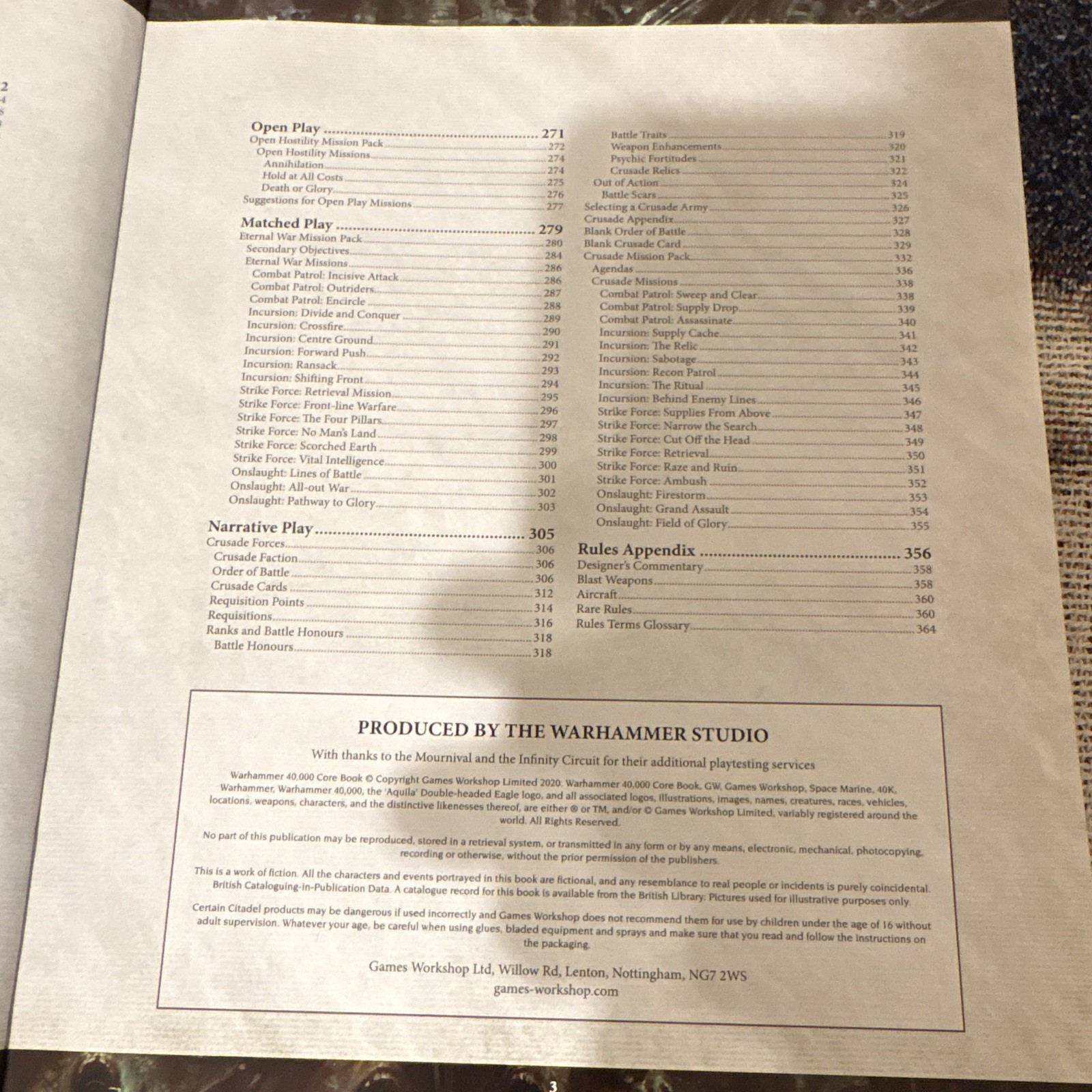 Games Workshop Warhammer 40K Core Rules Hardback English Indomitus Crusade