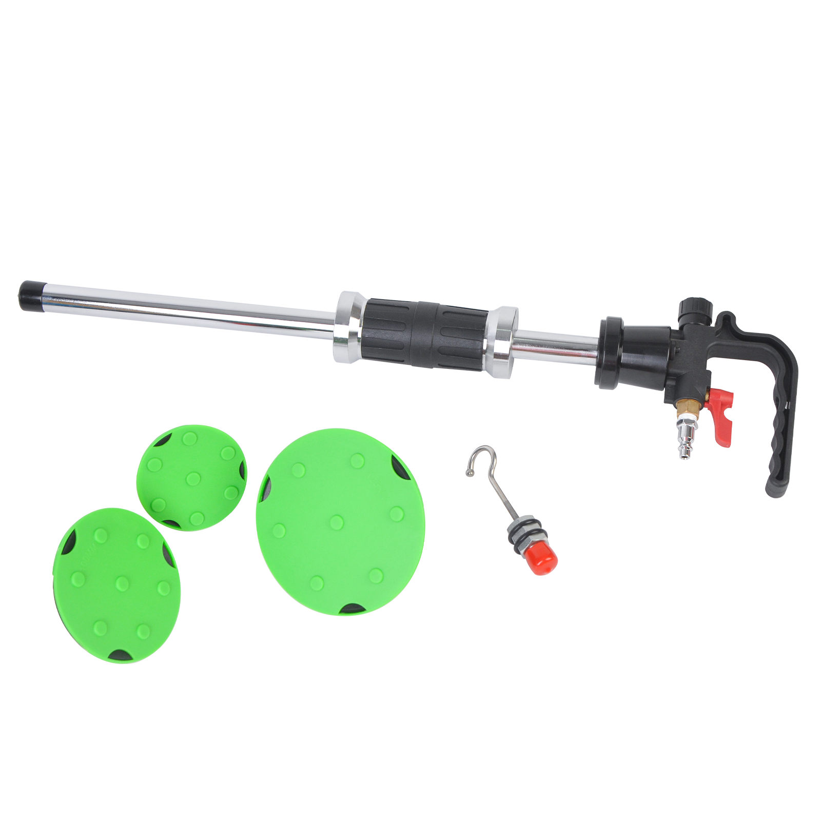 Pneumatic Suction Dent Puller Car Body Panel Dent Repair Tool w/ 3 Suction Cups