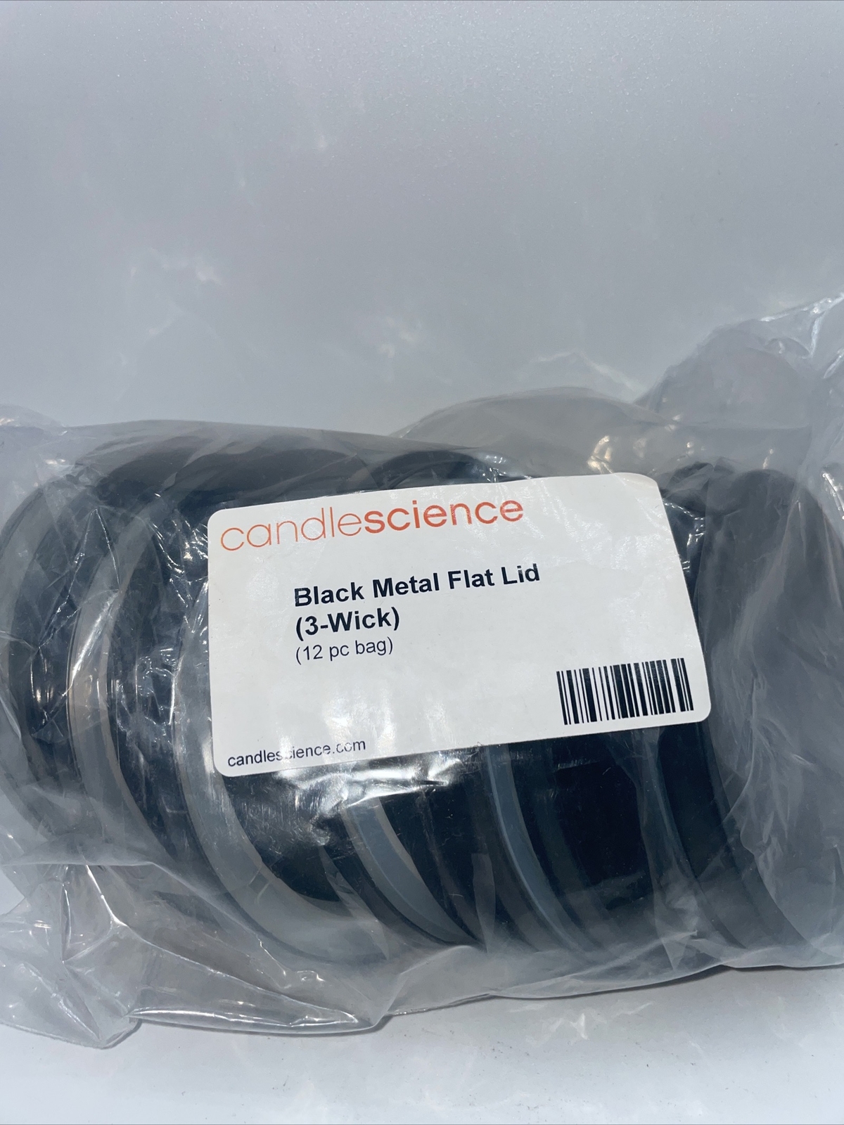 Black Metal Flat Lid for (3-wick candles)