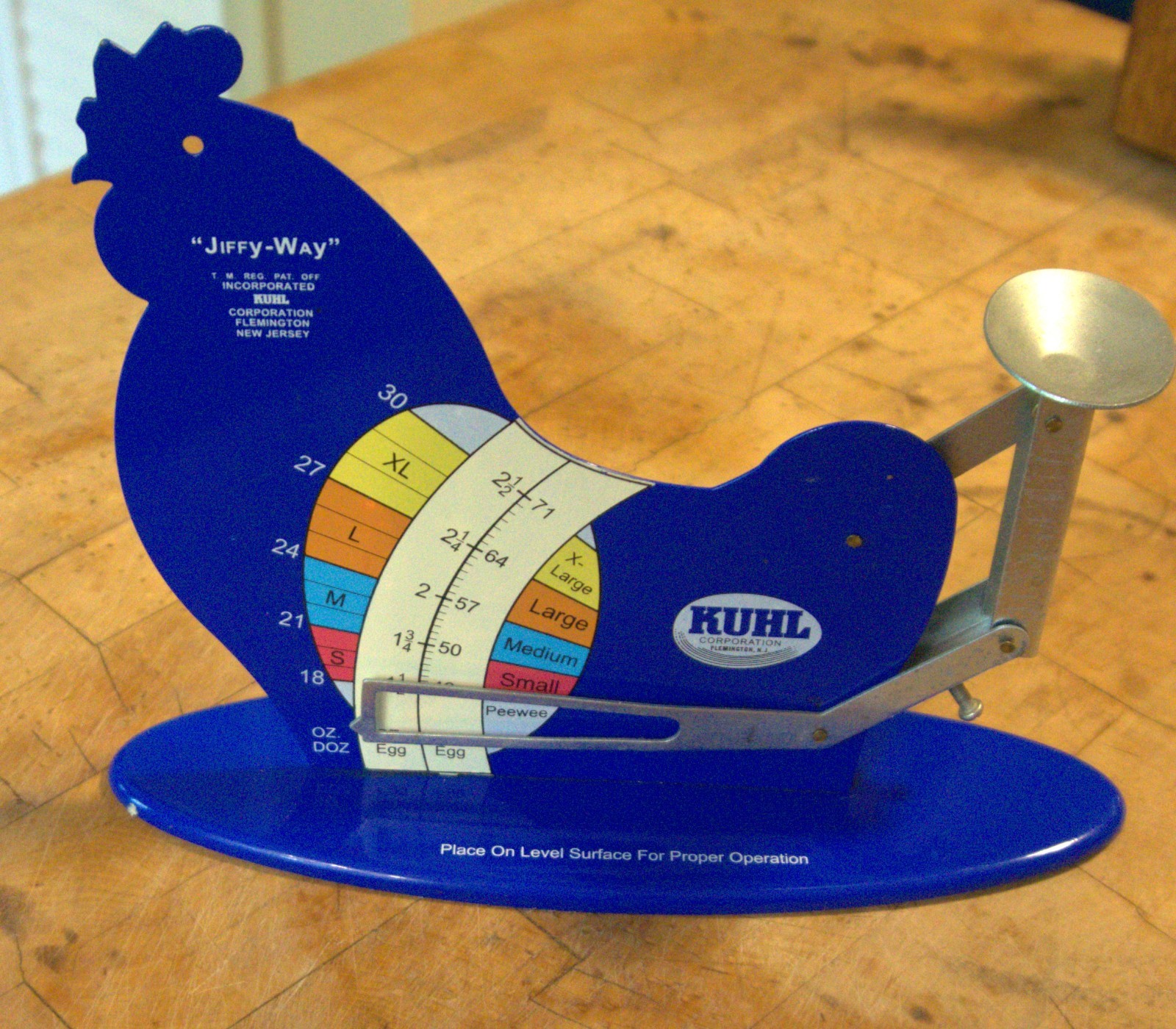 Kuhl JIFFY-III-12 Jiffy Way Gravity Poultry Egg Grading Scale Ounce and Gram