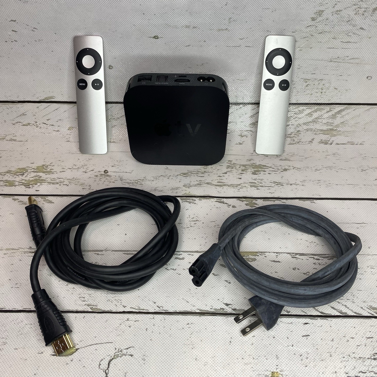 Apple TV HD Media Streamer A1427 with 2 Remotes & Power Cords Reset Ready To Go