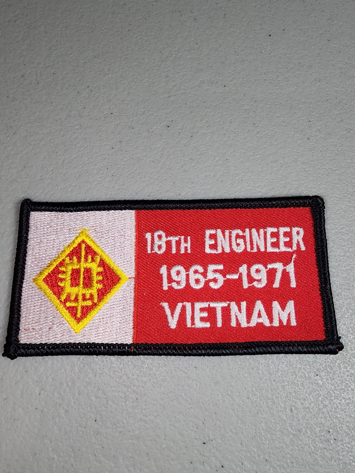 18th Engineer 1965-1971 Vietnam Embroidered Patch 4" x 2" Sew On or Iron On