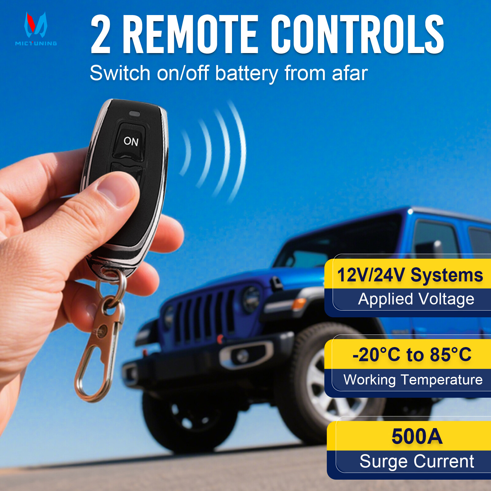 Car Remote Control Power Off Battery Switch Disconnect Kill Master Isolator Cut