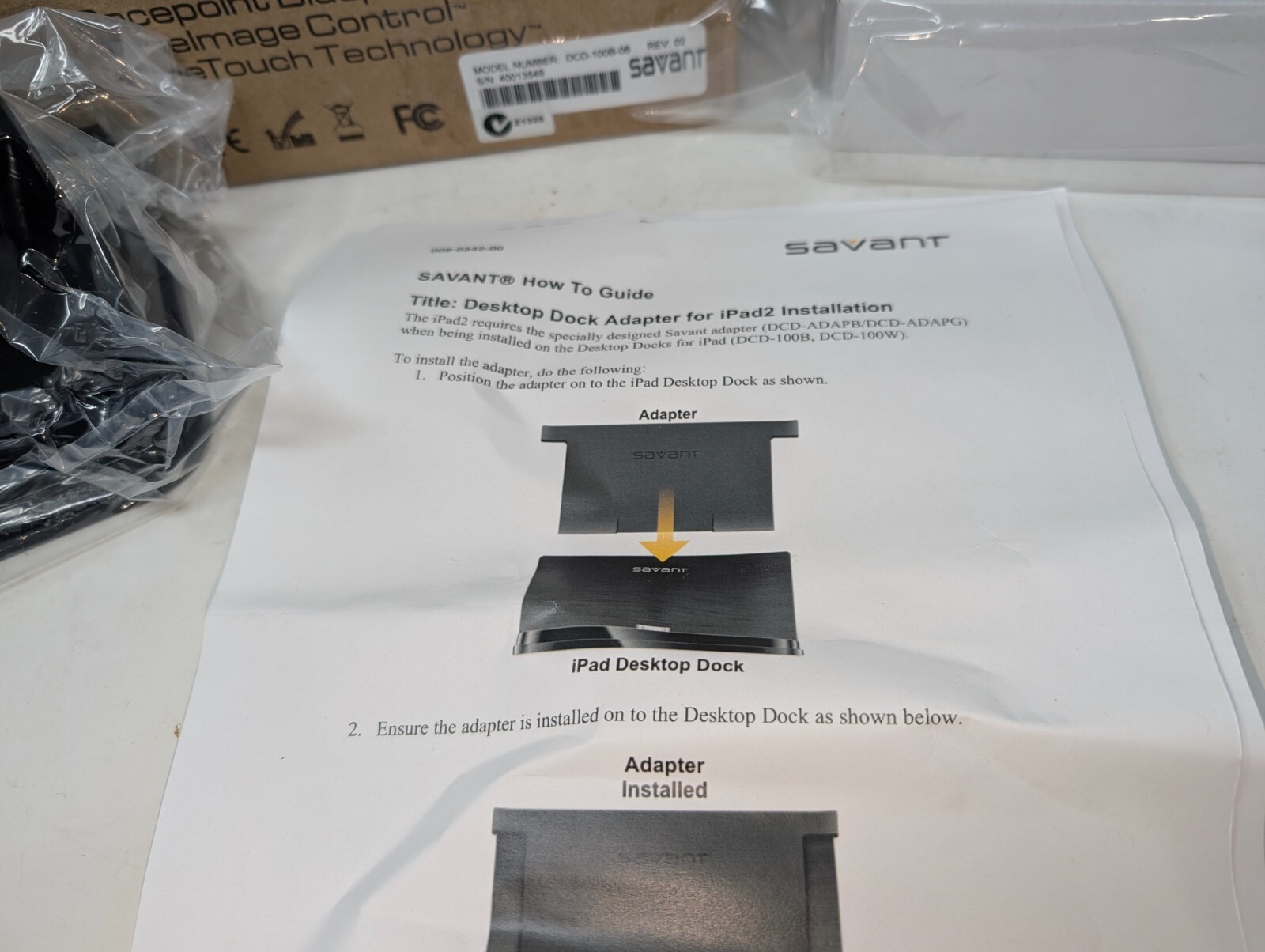 Savant DCD-100B-06 Table Top Charging and Control Dock