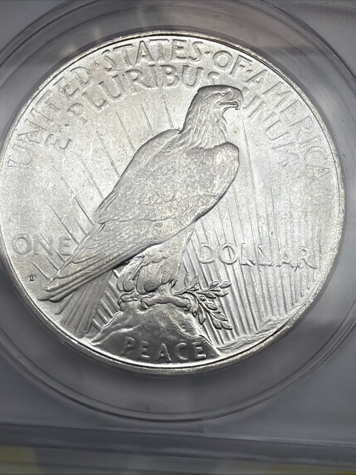 1922 D PEACE DOLLAR ANACS MS63 -VAM 2 90% Silver
