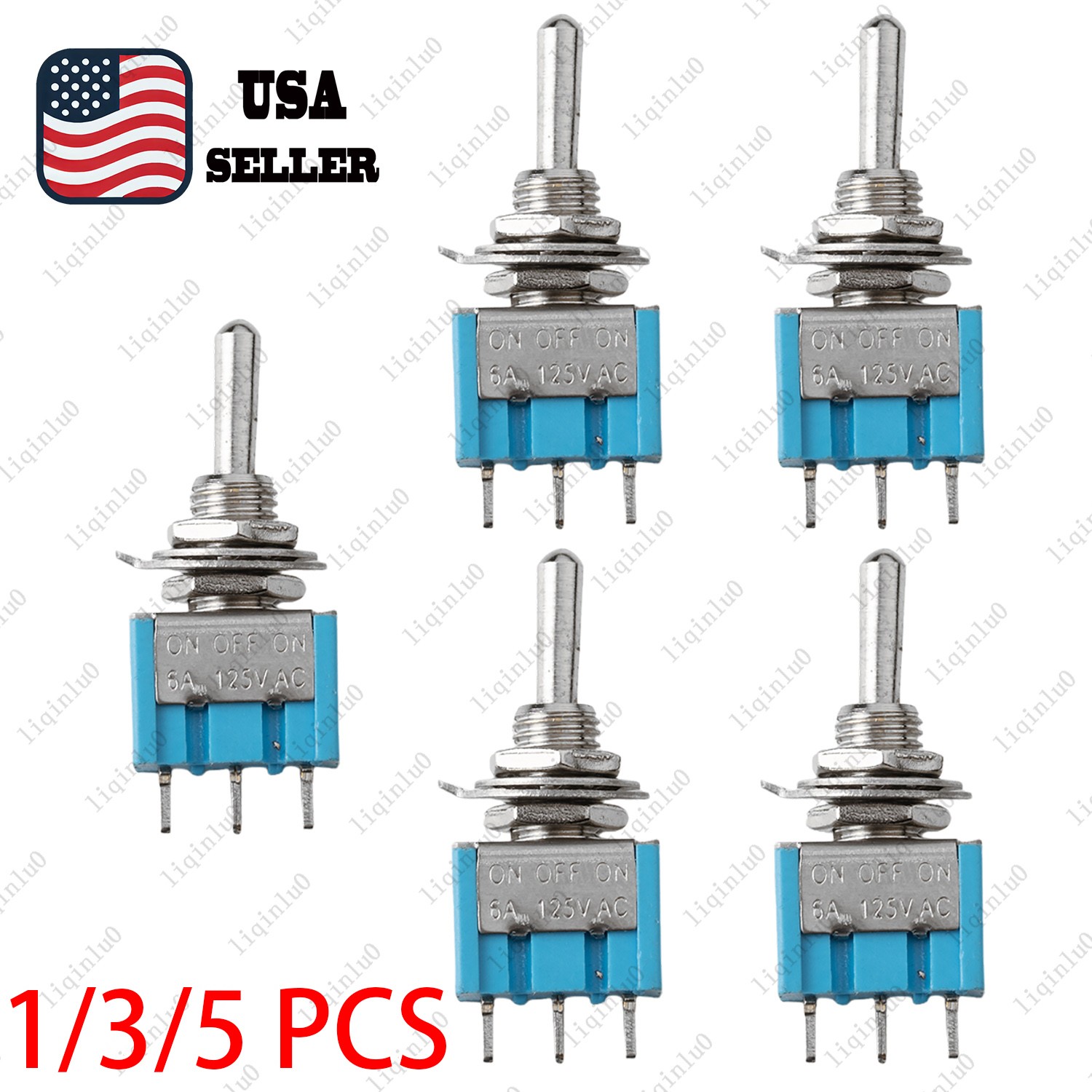 1/3/5 SPDT 3-Position 3 Pin ON OFF ON Guitar Mini Toggle Switch Car/Boat Switche