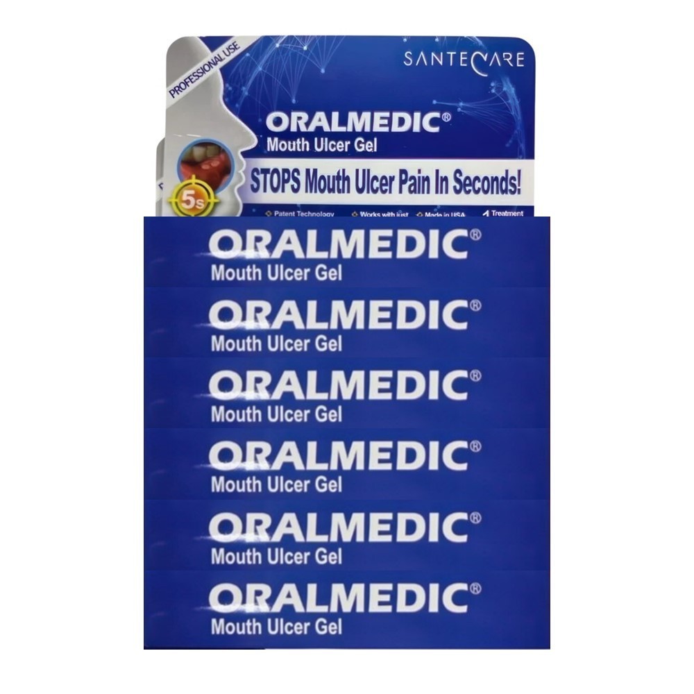(6 Packs) Oralmedic Mouth Ulcer Gel 1 Treatment Fast Pain Relief Made in USA