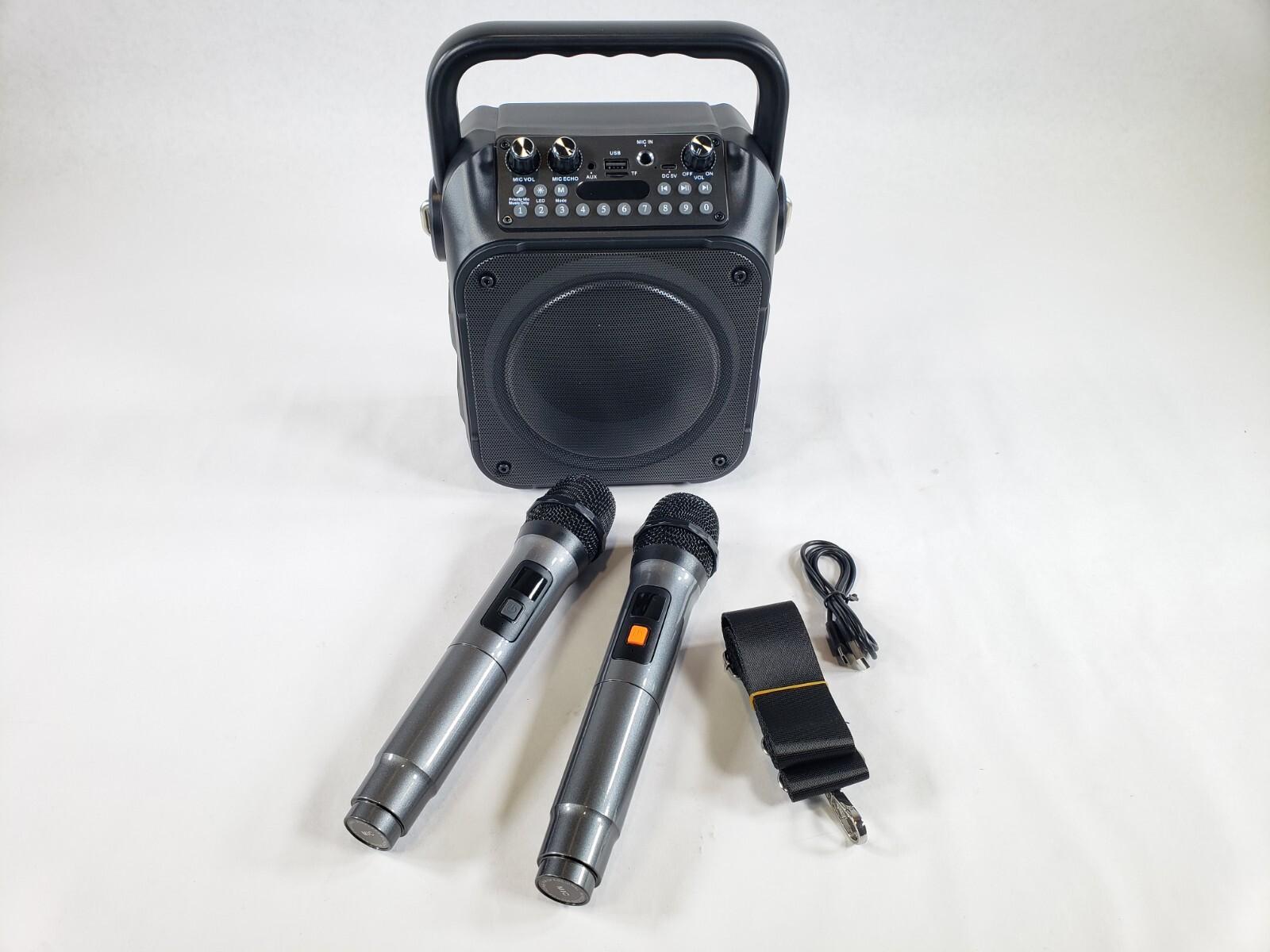 Karaoke Machine with Two Wireless Microphones Bluetooth Portable Karaoke Machine