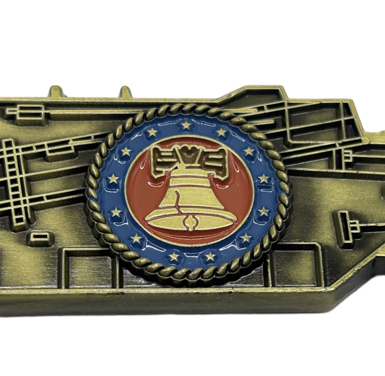 USS Independence (CV-62) Challenge Coin - US Navy Carrier Shape