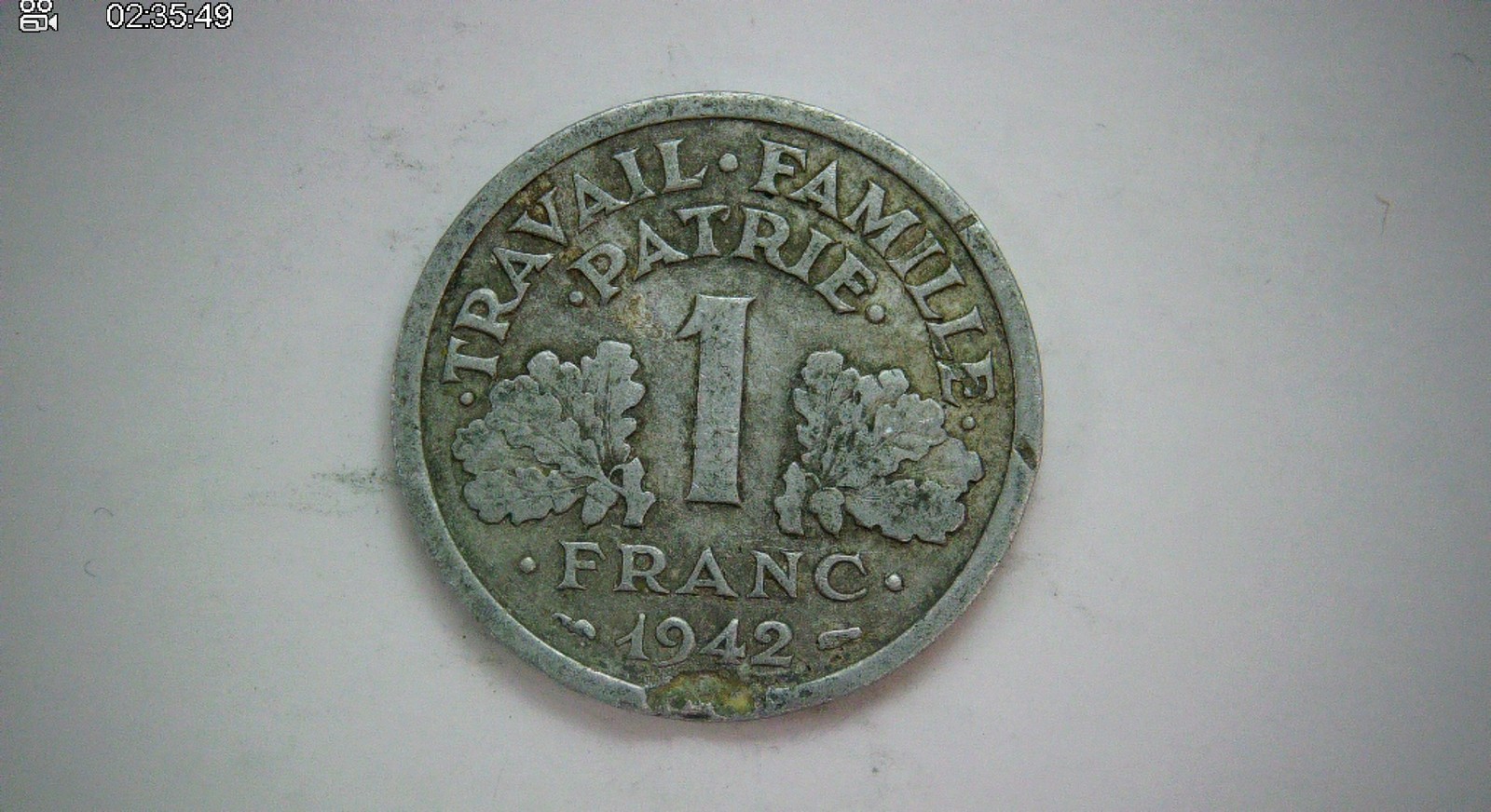 France 1942 1 Franc État Français (Vichy) 1 Franc Coin