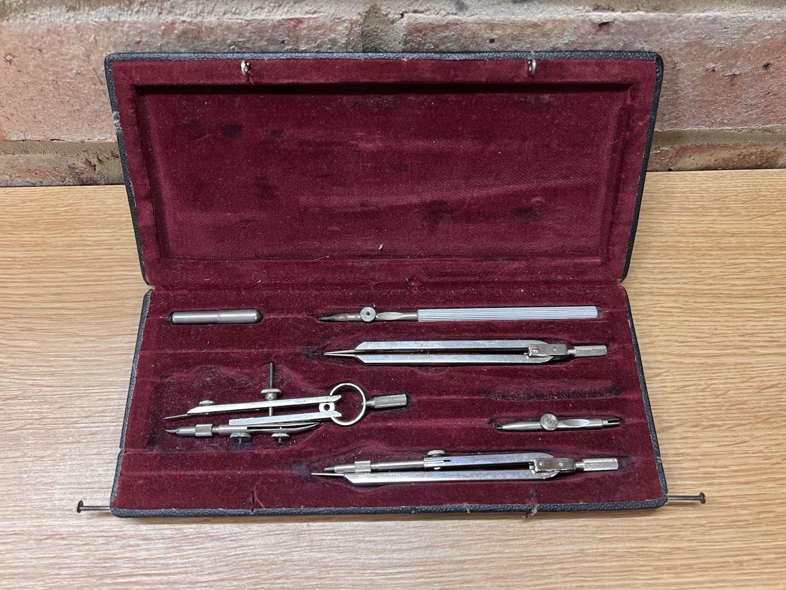 Vintage Emu Series 236/11 Technical Drawing Set In Velvet Lined Case