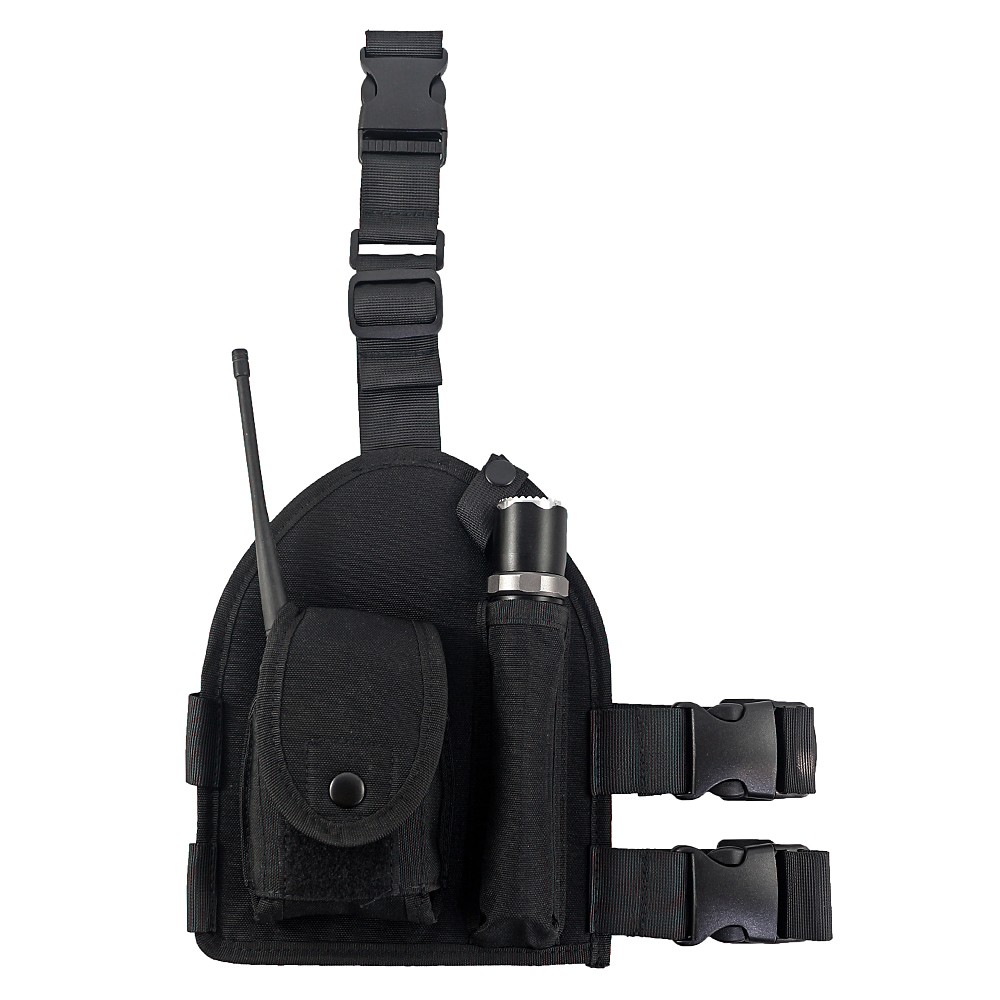 Utility Handcuff Storage Tactical Drop Leg Flashlight Pouch Adjustable Thigh Rig