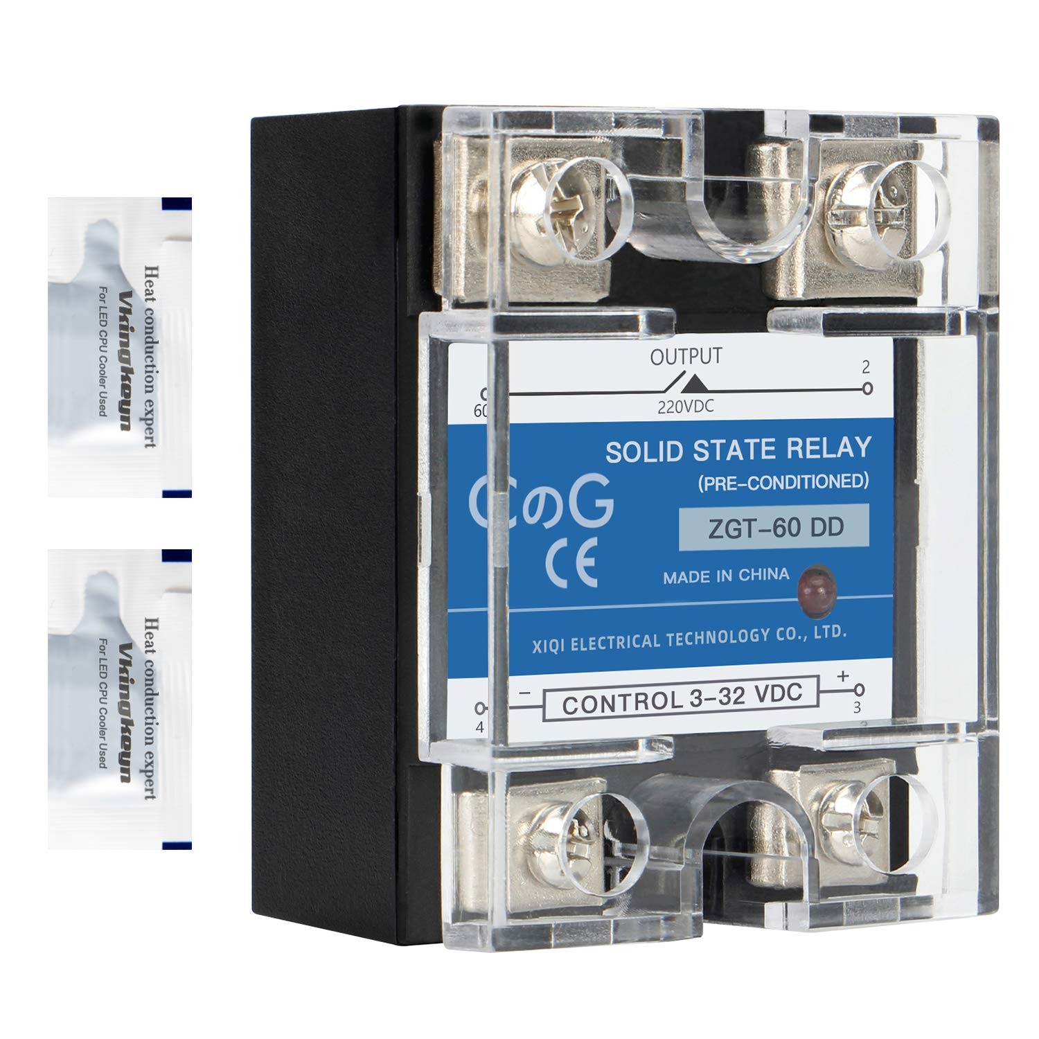 CG Solid State Relay SSR-60DD DC to DC Input 3-32VDC to Output 5-240VDC 60A S...