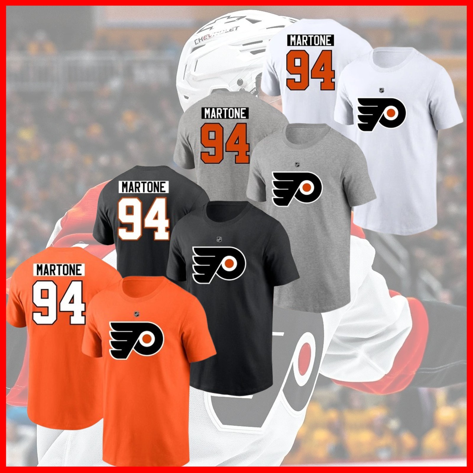 🔥 HOT Porter Martone #94 Philadelphia Flyers Team 2026 Name & Number For Fans