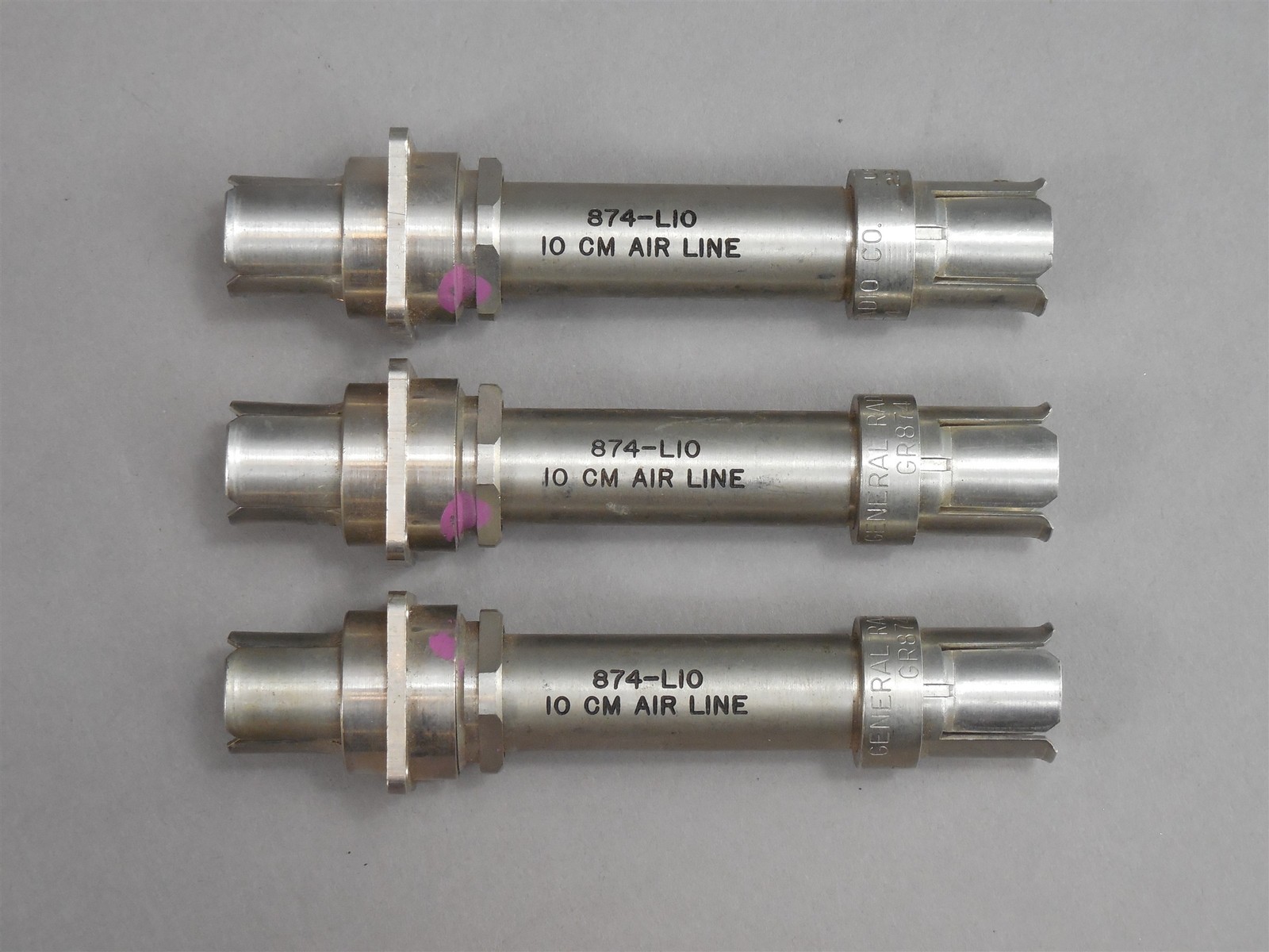 LOT of 3 GR874 Airline 874-L10 10cm NOS #0874-9604 DC to 7 GHz.