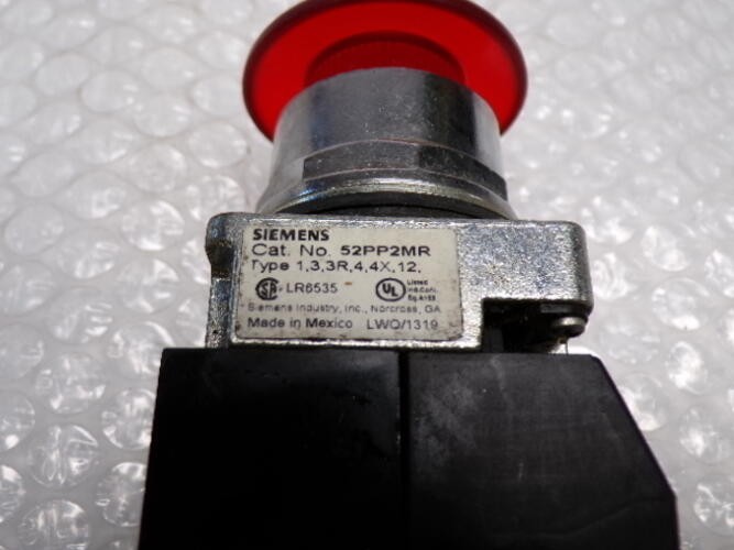 SIEMENS 52AAIM2 PUSHBUTTON RED NSNP