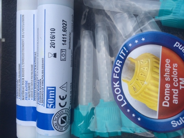Blu-Bite HP Fast Set Rigid 2x50ml bite registration material -Same as Blu-Mouss
