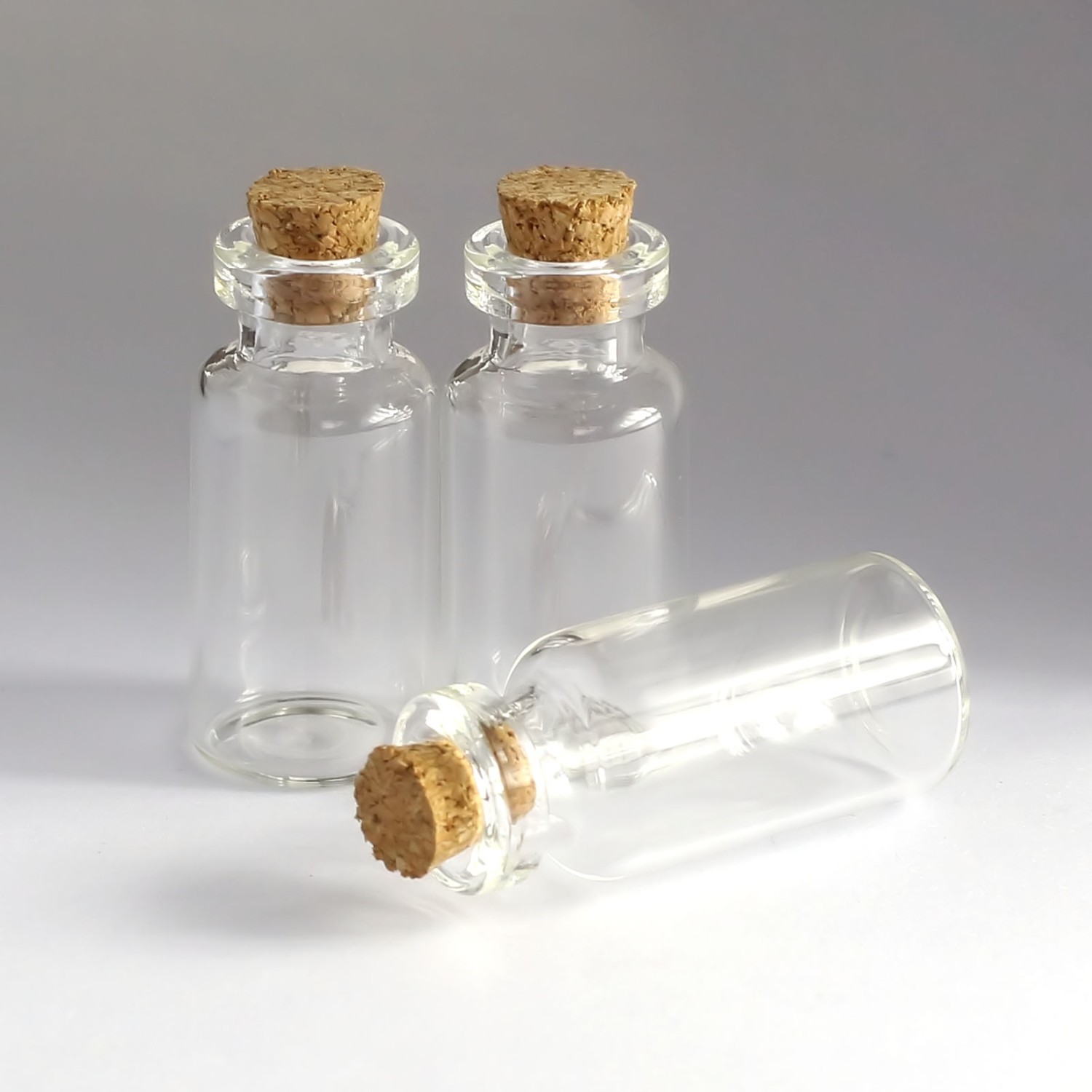 20/50/100pcs 2ml 16x35mm Small Tiny Empty Clear Glass Bottles Vials with Cork A