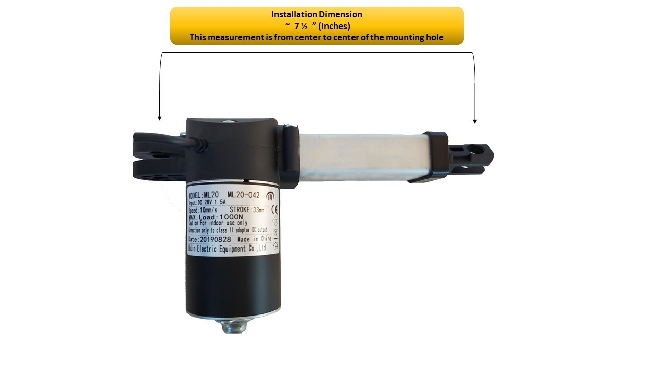 Mulin Electric Motor Actuator - ML20-042 Power Recliner Headrest Motor