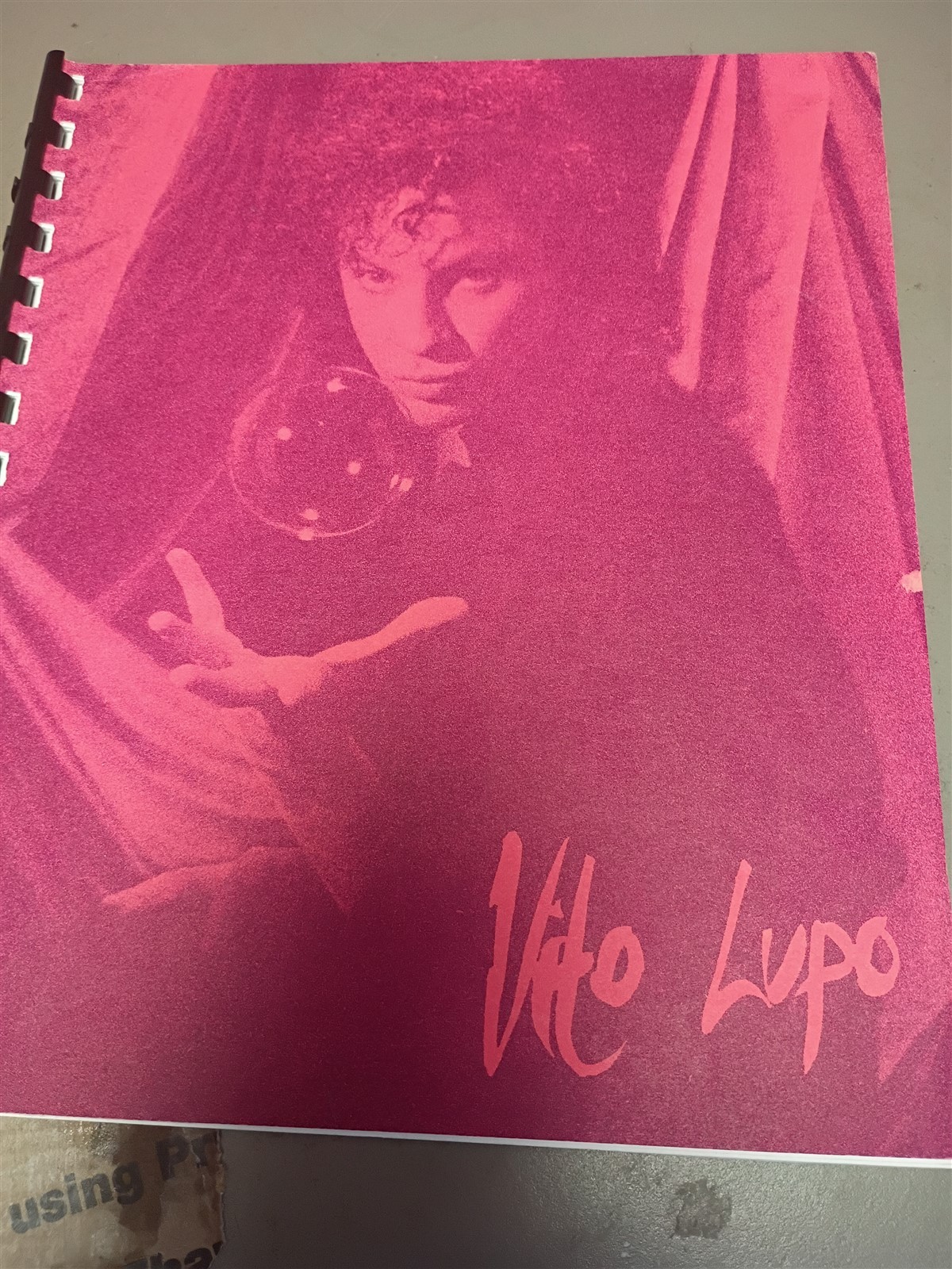 Vito Lupo Book Copyright 1992 33 Pages Spiral comb