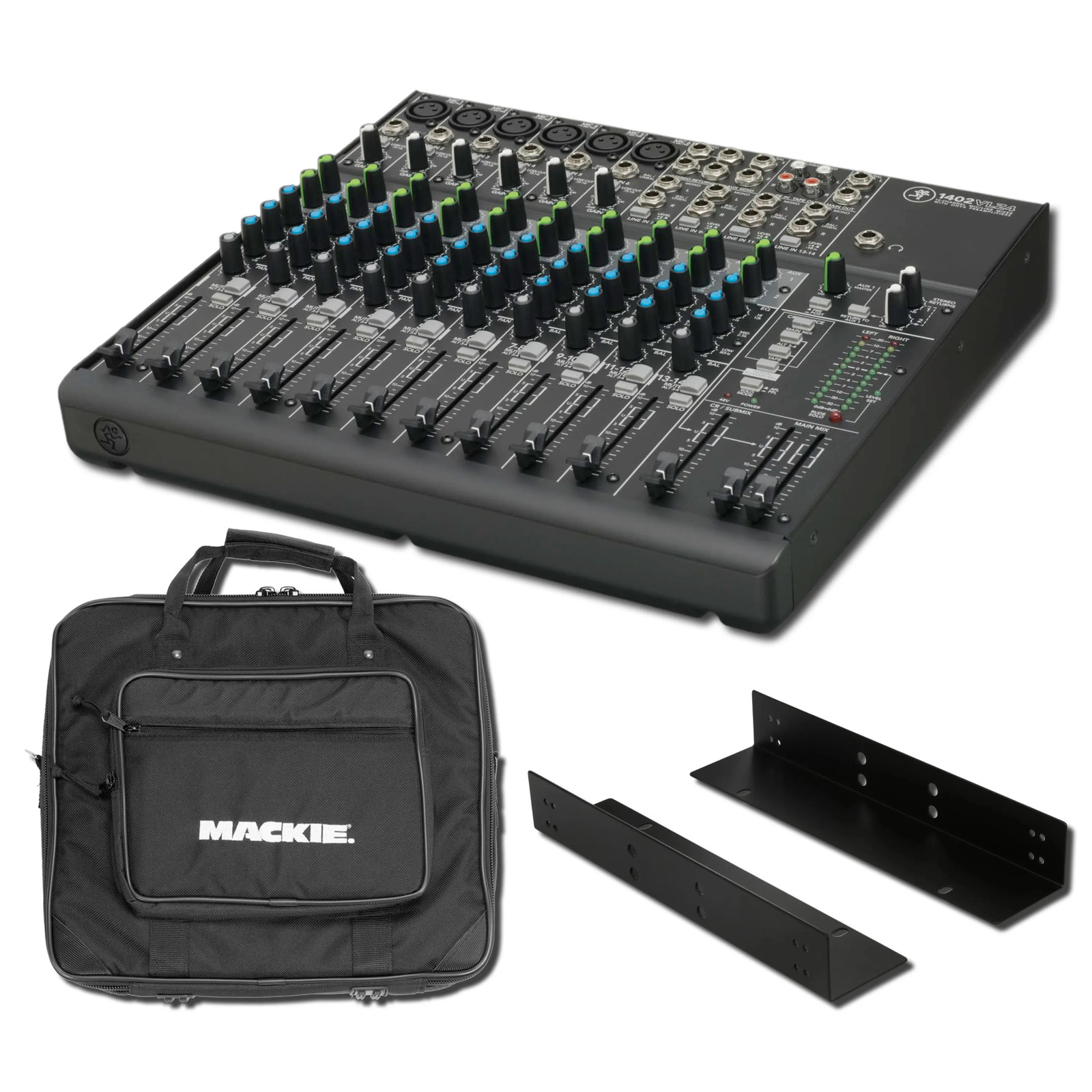 Mackie 1402VLZ4 14-Channel Mixer with Rackmount Kit and Mixer Bag