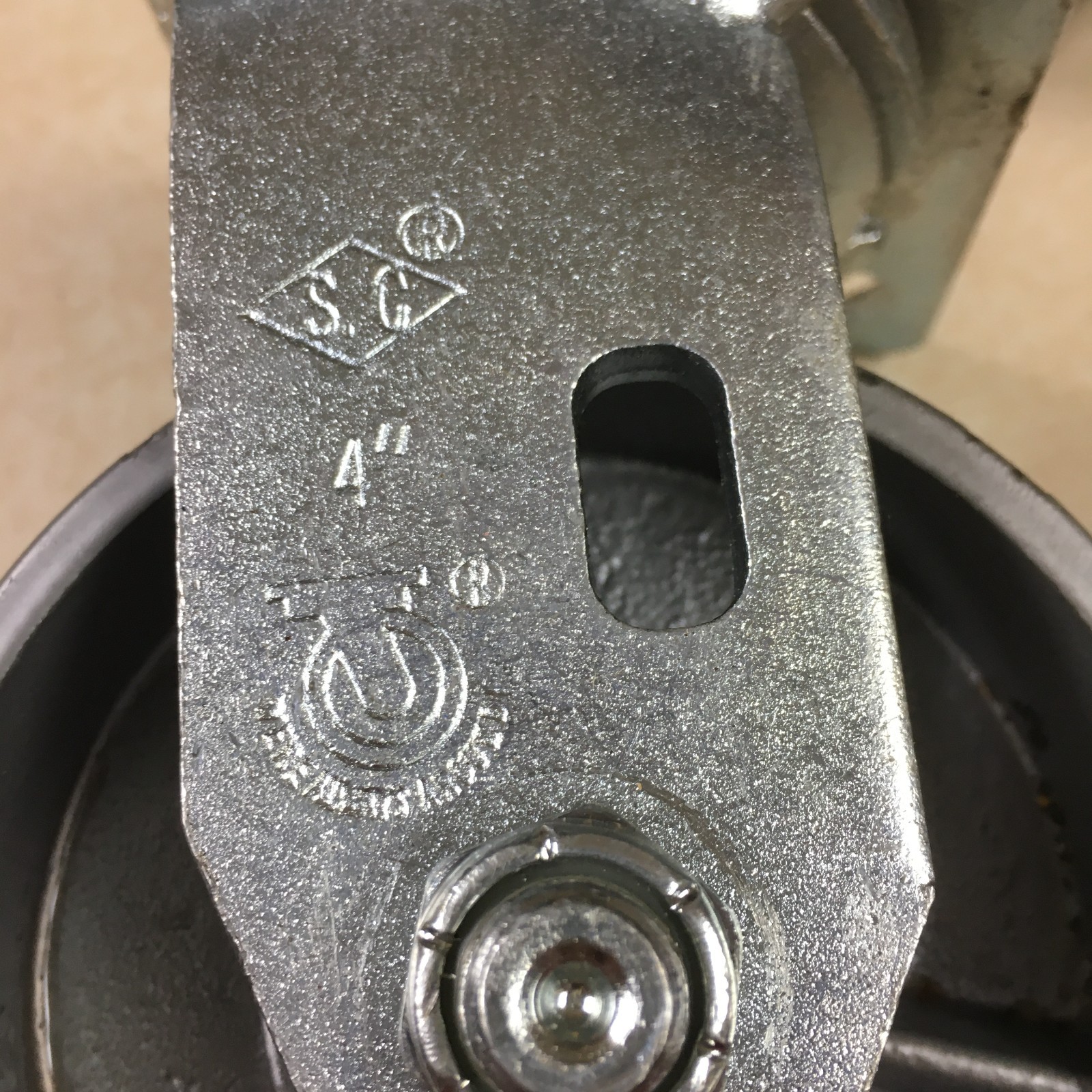 Wright 4" Steel Caster Wheel Set (2 Rigid, 2 Swivel) for Dumping Hoppers