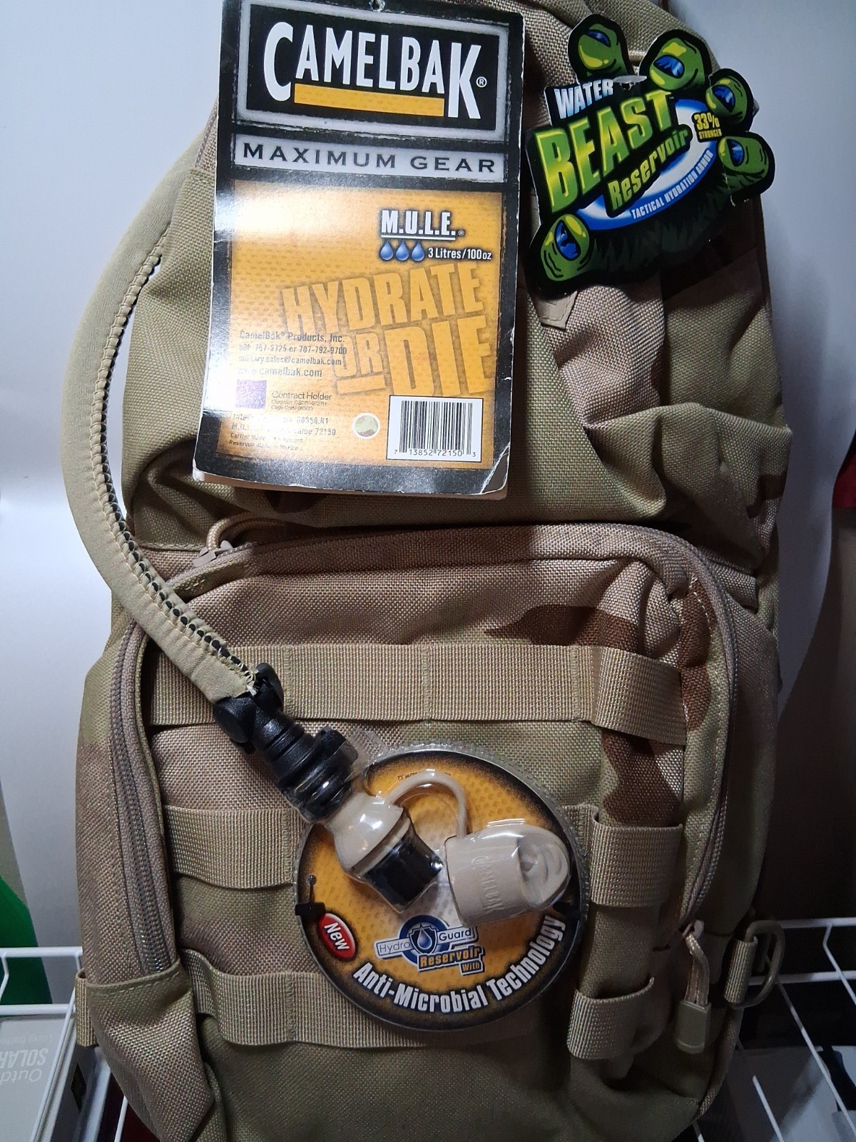 CAMELBAK MAX Gear MULE Hydration 3L 100oz  BEAST  Desert CAMO Backpack NWT