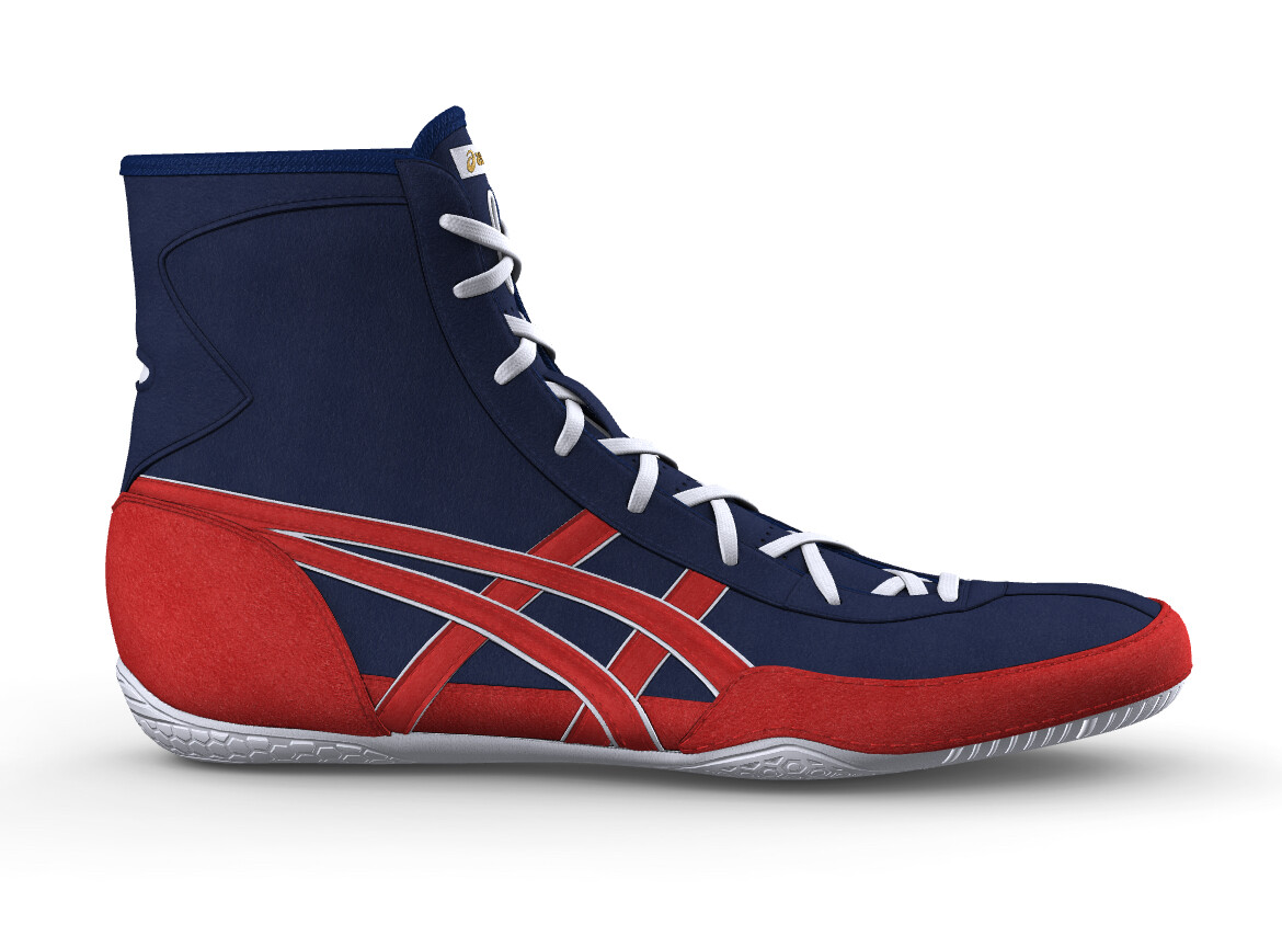 asics Boxing Wrestling Shoes Blue × Red Red Line White NEW EX-EO TWR900 Next