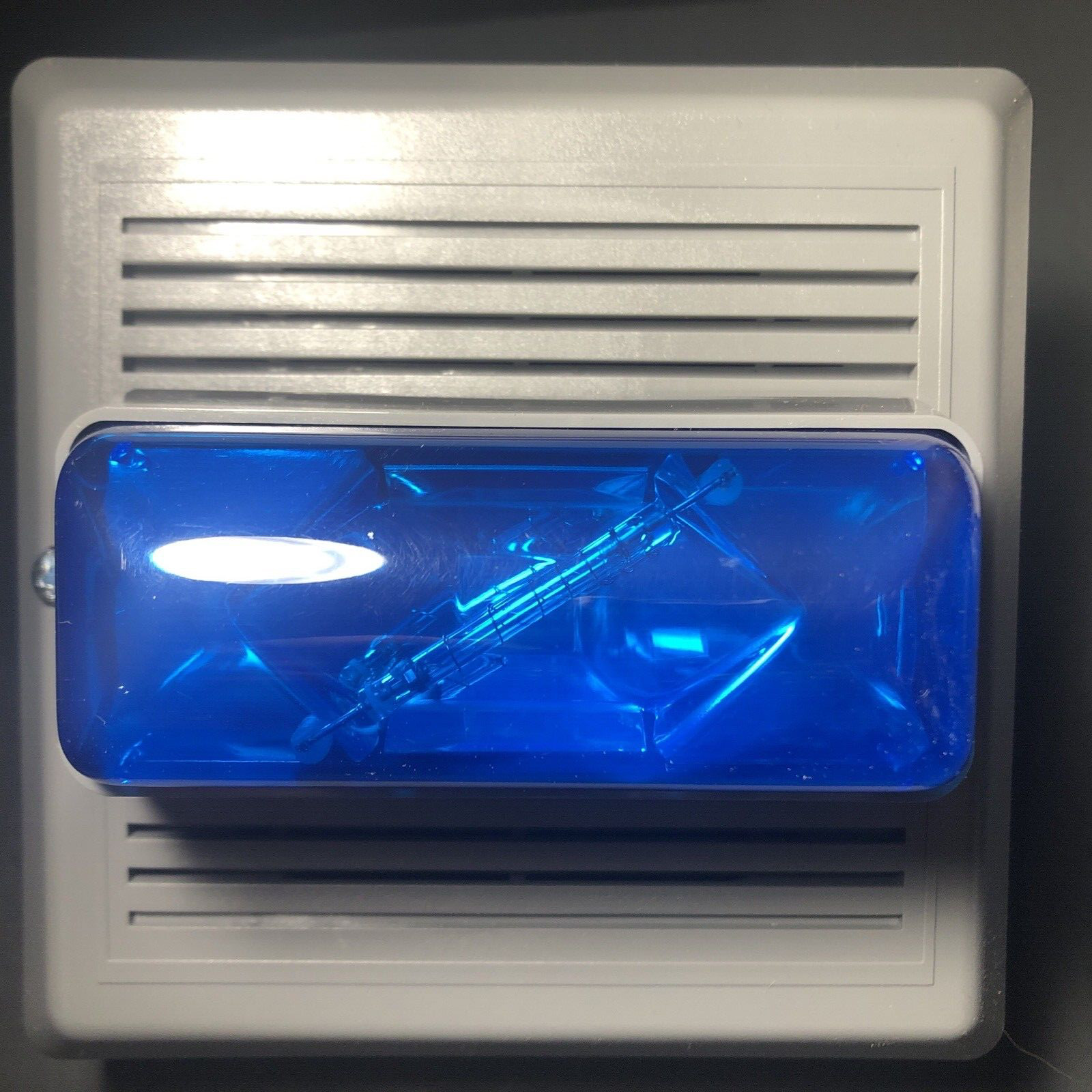 EDWARDS SIGNALING 869STRB-AQ Horn Strobe,Blue,24Vac/Dc,Indoor Flush NEW