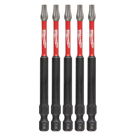 Milwaukee Tool 48-32-4578 Driverbit, L:3.5", Bitsize:T20, Pk5