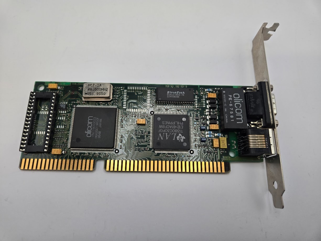OLICOM OC-3118 Token Ring ISA Network Adapter – 16/4 Mbps USA FREE SHIPPING!